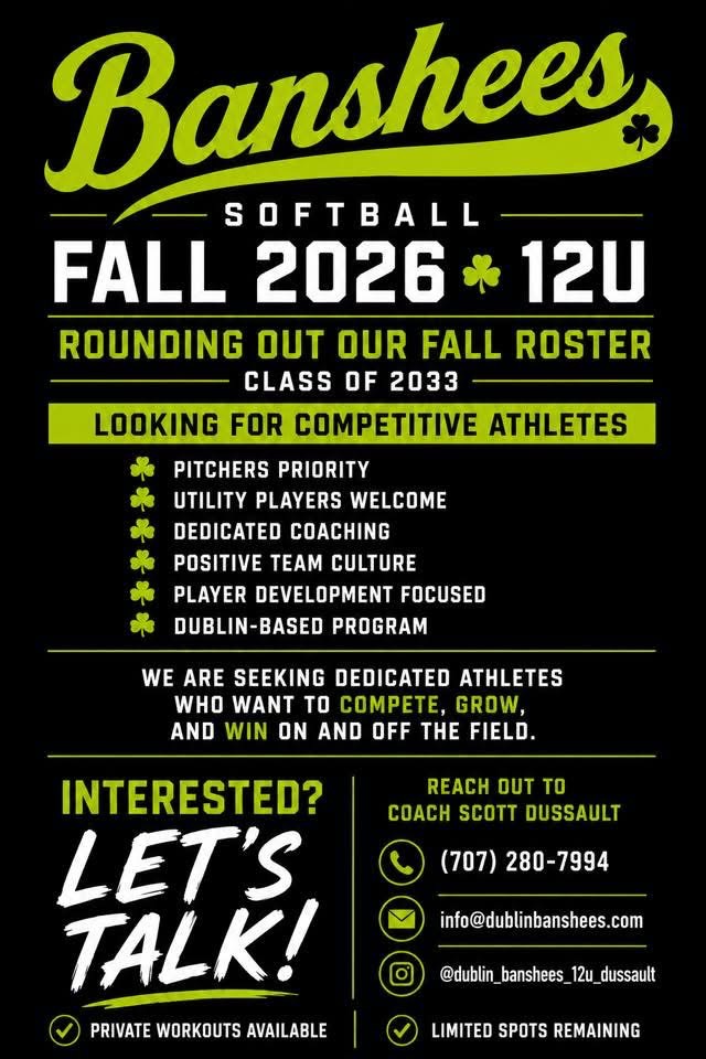 Banshees Looking for 12u Players – Fall 2026